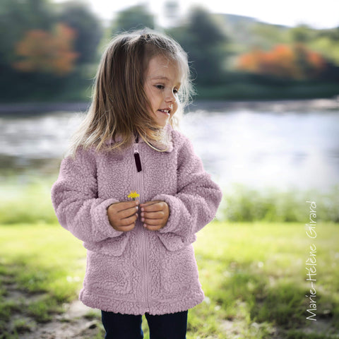 Manteau sherpa fille Sasha - Dove