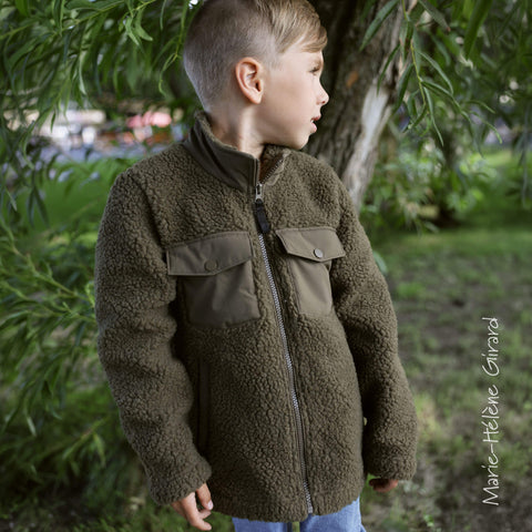 Manteau sherpa garçon Tripp - Earth
