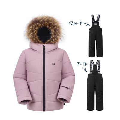 Izzy Girls Snowsuit - Woodrose
