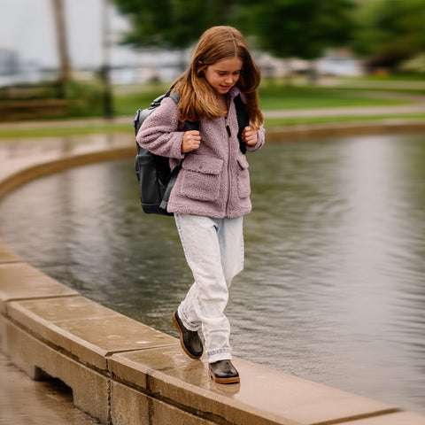 Sasha Girls Sherpa Jacket - Dove