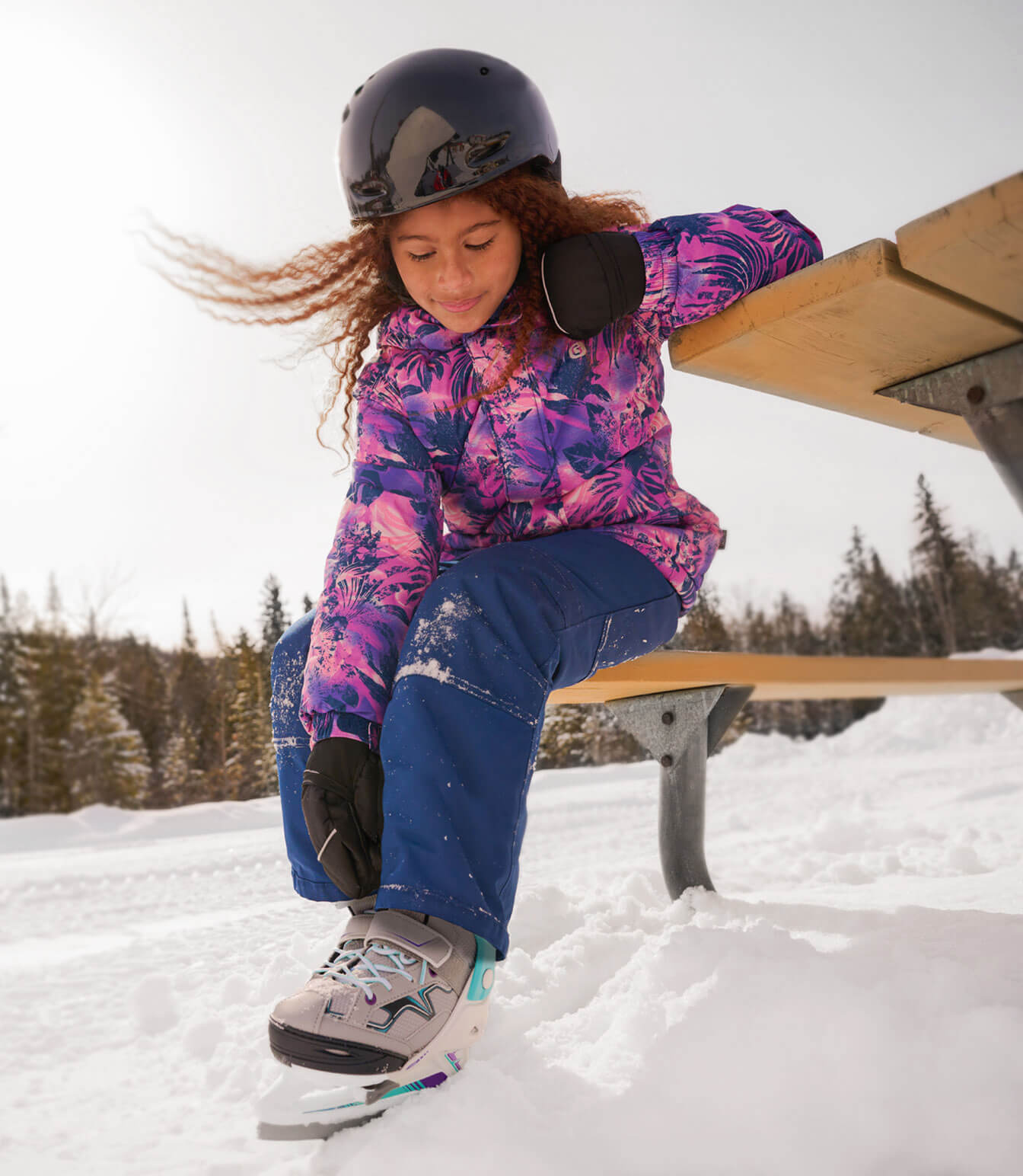 Hiver Mode Choc Pantalon De Neige Echarpe Tricotes Habit De Neige