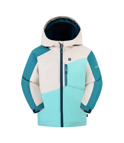 Veste coquille fille Thea - Oatmeal/Teal